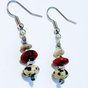 3/$25 💛Beautiful Dalmatian handmade Earrings 💛
